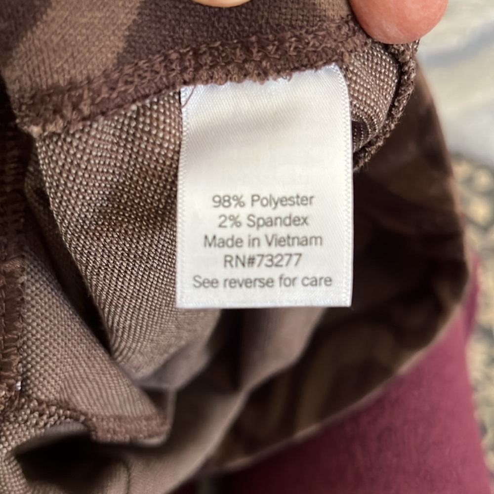 boho Brown Wavy Pattern Flared Pants - image 8